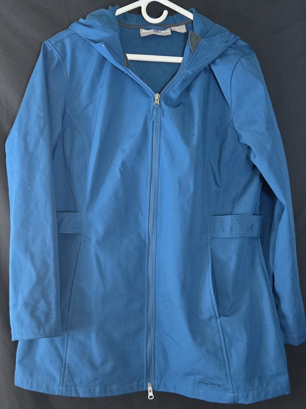 Free Tech Blue Hooded Womens Rain Jacket #633